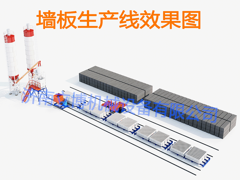 墙板生产线效果图